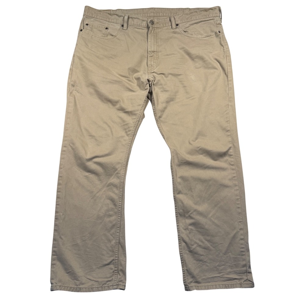 Levis‎ 559 Relaxed Straight Pants Mens 40x30 Khaki Tan Cotton Twill White Tab